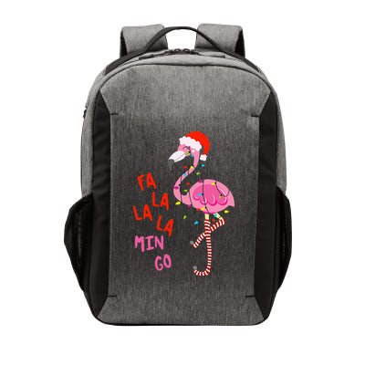 Fa La La Mingo Flamingo Christmas Tropical Xmas Tree Lights Vector Backpack