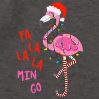 Fa La La Mingo Flamingo Christmas Tropical Xmas Tree Lights Vector Backpack