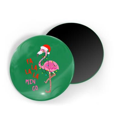 Fa La La Mingo Flamingo Christmas Tropical Xmas Tree Lights Magnet