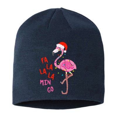 Fa La La Mingo Flamingo Christmas Tropical Xmas Tree Lights Sustainable Beanie