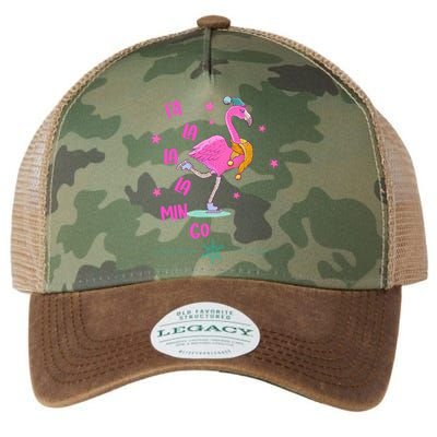 Fa La La Mingo Flamingo Funny Gift Legacy Tie Dye Trucker Hat