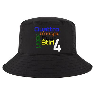 Four Languages Learning Cool Comfort Performance Bucket Hat