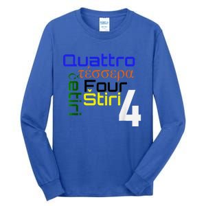 Four Languages Learning Tall Long Sleeve T-Shirt