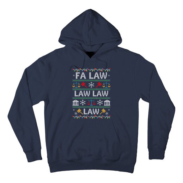 Fa Law Law Vintage Lawyer Ugly Christmas Sweater Hoodie