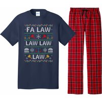 Fa Law Law Vintage Lawyer Ugly Christmas Sweater Pajama Set