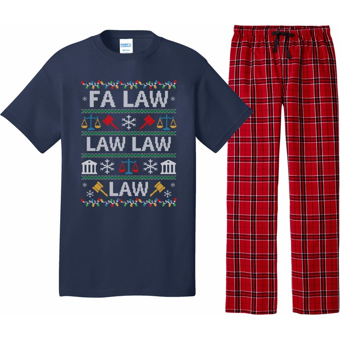 Fa Law Law Vintage Lawyer Ugly Christmas Sweater Pajama Set