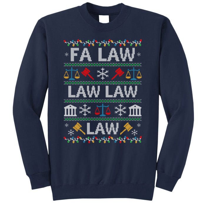 Fa Law Law Vintage Lawyer Ugly Christmas Sweater Tall Sweatshirt