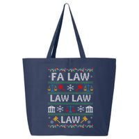 Fa Law Law Vintage Lawyer Ugly Christmas Sweater 25L Jumbo Tote