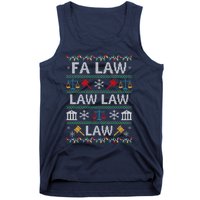 Fa Law Law Vintage Lawyer Ugly Christmas Sweater Tank Top