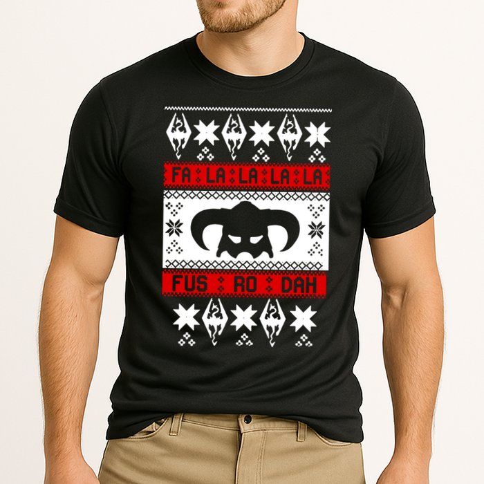Fa La La La La Fus RO Dah Ugly Christmas Cooling Performance Crew T-Shirt