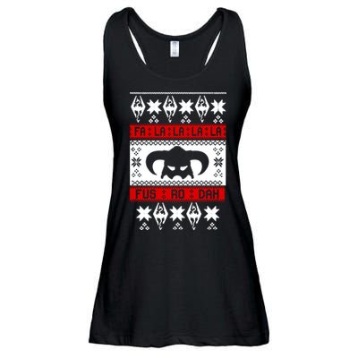 Fa La La La La Fus RO Dah Ugly Christmas Ladies Essential Flowy Tank