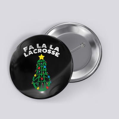 Fa La Lacrosse Christmas Lax Player Goalie Team Button