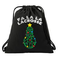 Fa La Lacrosse Christmas Lax Player Goalie Team Drawstring Bag