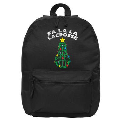 Fa La Lacrosse Christmas Lax Player Goalie Team 16 in Basic Backpack