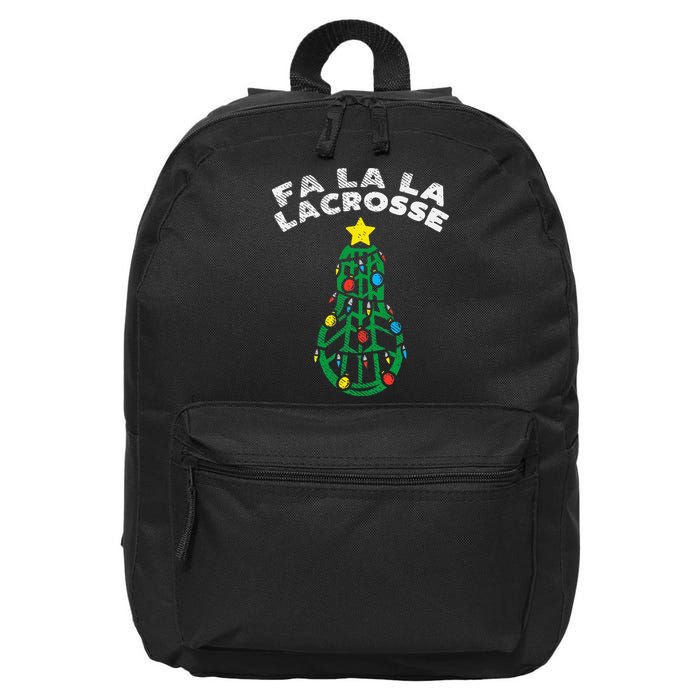 Fa La Lacrosse Christmas Lax Player Goalie Team 16 in Basic Backpack