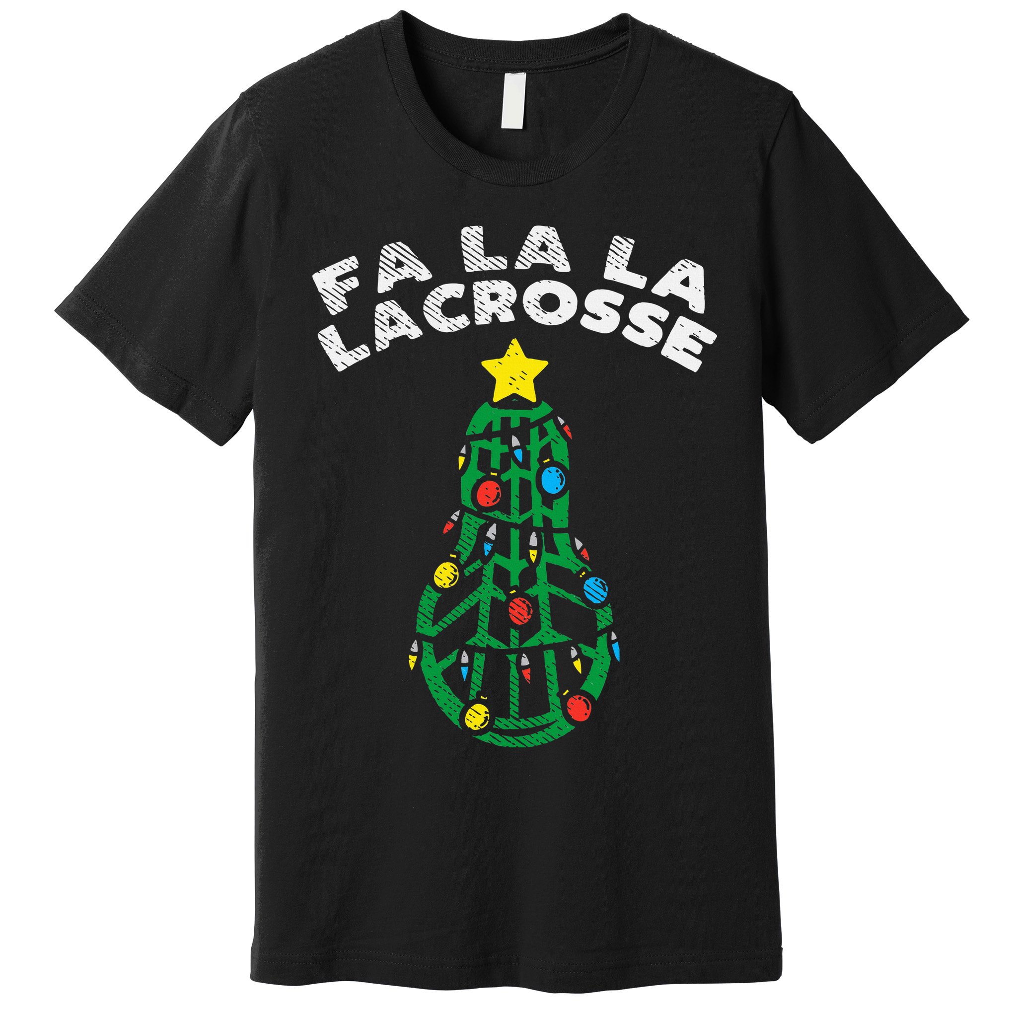 Fa La Lacrosse Christmas Lax Player Goalie Team Premium T-Shirt