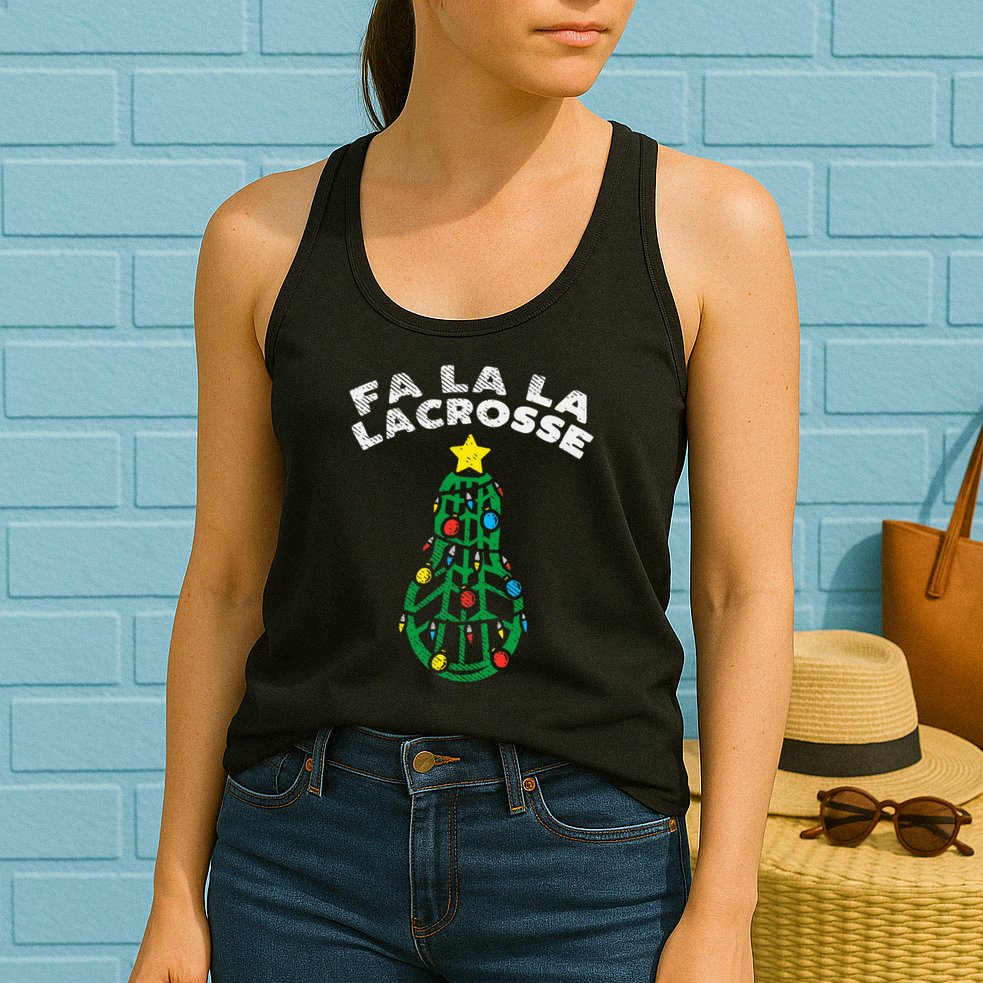Fa La Lacrosse Christmas Lax Player Goalie Team Womens Tank Top