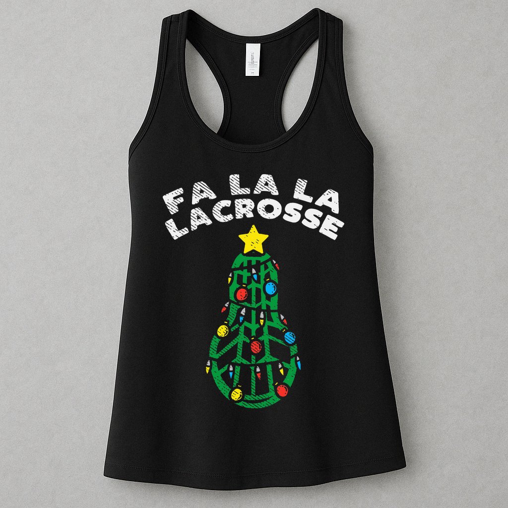 Fa La Lacrosse Christmas Lax Player Goalie Team Womens Tank Top