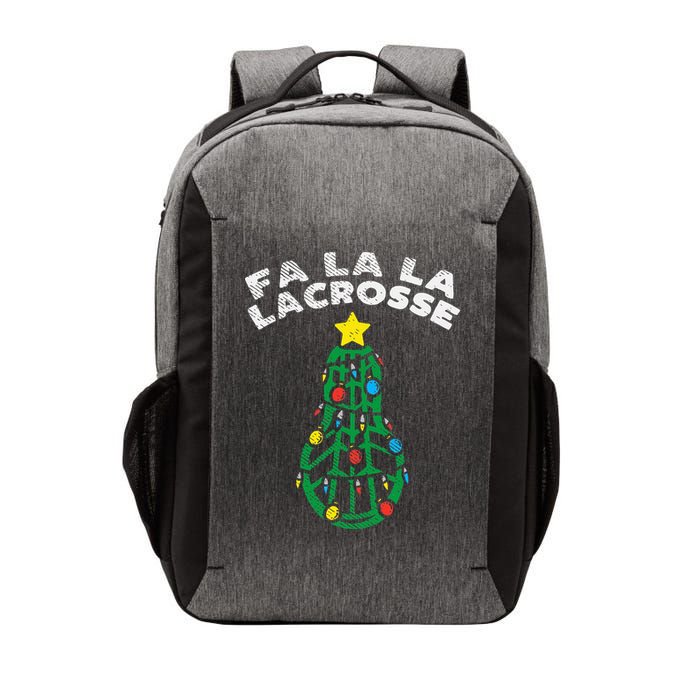 Fa La Lacrosse Christmas Lax Player Goalie Team Vector Backpack