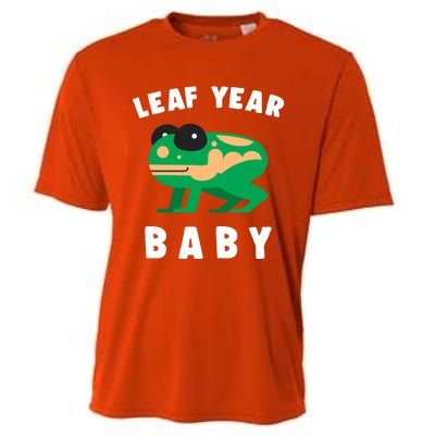 Frog Lovers Leaf Year Leaf Birthday Jumping Funny Gift Cooling Performance Crew T-Shirt