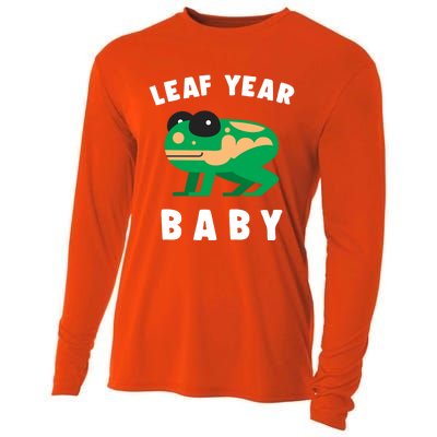 Frog Lovers Leaf Year Leaf Birthday Jumping Funny Gift Cooling Performance Long Sleeve Crew