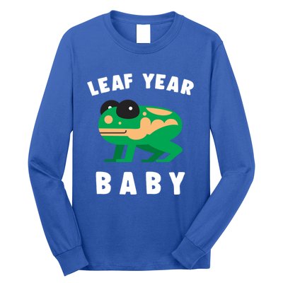 Frog Lovers Leaf Year Leaf Birthday Jumping Funny Gift Long Sleeve Shirt