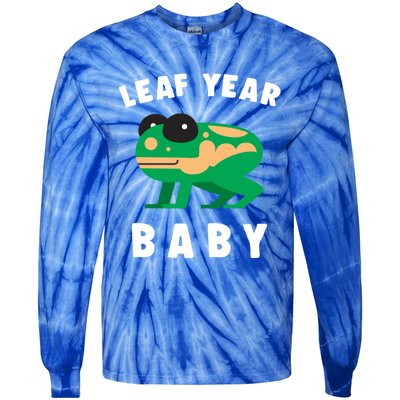 Frog Lovers Leaf Year Leaf Birthday Jumping Funny Gift Tie-Dye Long Sleeve Shirt