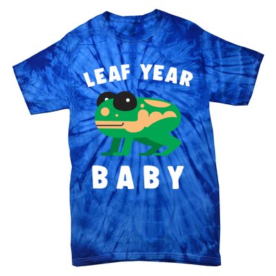 Frog Lovers Leaf Year Leaf Birthday Jumping Funny Gift Tie-Dye T-Shirt