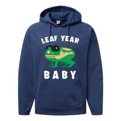 Frog Lovers Leaf Year Leaf Birthday Jumping Funny Gift Performance Fleece Hoodie