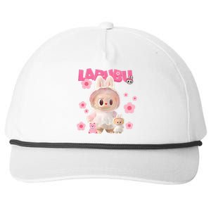 Funny Labubu Lover Cute Labubu The Monsters Snapback Five-Panel Rope Hat