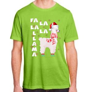 Fa La La Llama Santa Christmas Funny Gift Xmas Adult ChromaSoft Performance T-Shirt