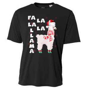 Fa La La Llama Santa Christmas Funny Gift Xmas Cooling Performance Crew T-Shirt