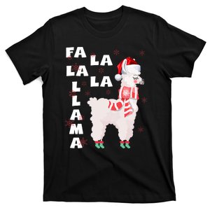 Fa La La Llama Santa Christmas Funny Gift Xmas T-Shirt