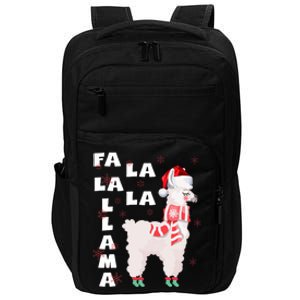 Fa La La Llama Santa Christmas Funny Gift Xmas Impact Tech Backpack