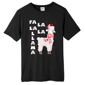 Fa La La Llama Santa Christmas Funny Gift Xmas Tall Fusion ChromaSoft Performance T-Shirt