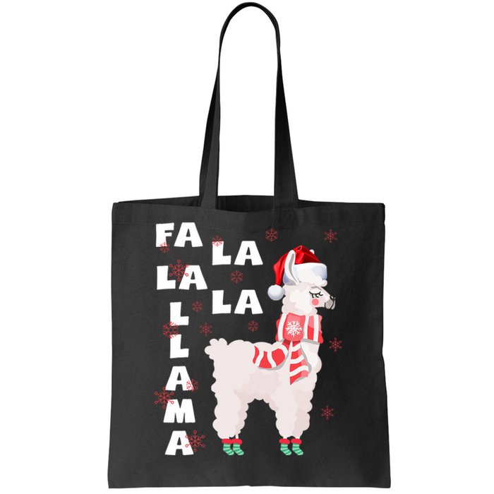 Fa La La Llama Santa Christmas Funny Gift Xmas Tote Bag