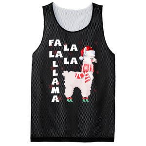 Fa La La Llama Santa Christmas Funny Gift Xmas Mesh Reversible Basketball Jersey Tank