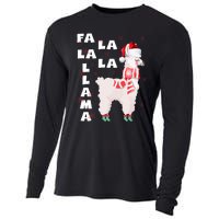 Fa La La Llama Santa Christmas Funny Gift Xmas Cooling Performance Long Sleeve Crew