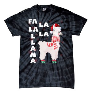 Fa La La Llama Santa Christmas Funny Gift Xmas Tie-Dye T-Shirt