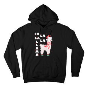 Fa La La Llama Santa Christmas Funny Gift Xmas Tall Hoodie