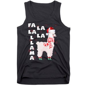 Fa La La Llama Santa Christmas Funny Gift Xmas Tank Top