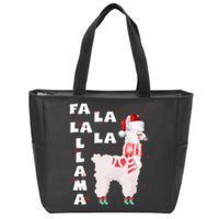 Fa La La Llama Santa Christmas Funny Gift Xmas Zip Tote Bag