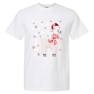 Fa La La Llama Santa Christmas Funny Gift Xmas Garment-Dyed Heavyweight T-Shirt