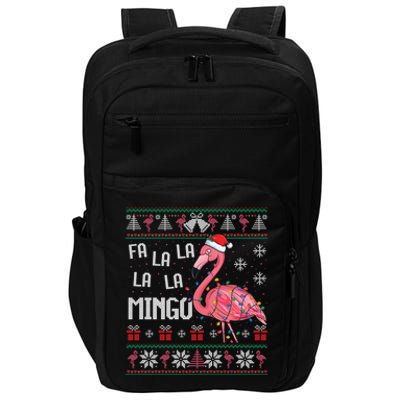 Fa La Lamingo Flamingo Lover Christmas Ugly Sweater Xmas Gift Impact Tech Backpack