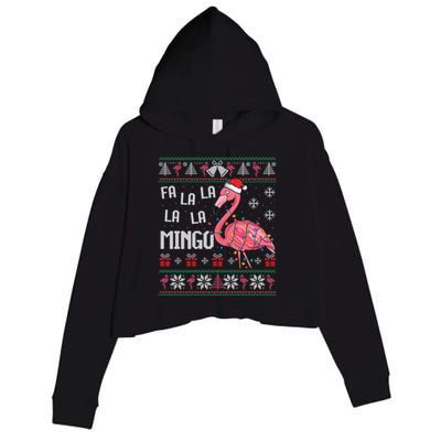 Fa La Lamingo Flamingo Lover Christmas Ugly Sweater Xmas Gift Crop Fleece Hoodie