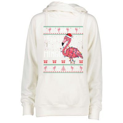 Fa La Lamingo Flamingo Lover Christmas Ugly Sweater Xmas Gift Womens Funnel Neck Pullover Hood