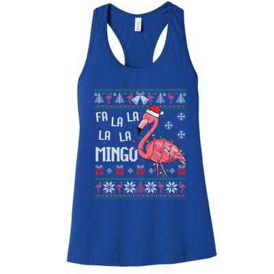 Fa La Lamingo Flamingo Lover Christmas Ugly Sweater Xmas Gift Women's Racerback Tank