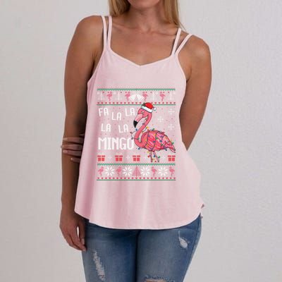 Fa La Lamingo Flamingo Lover Christmas Ugly Sweater Xmas Gift Women's Strappy Tank