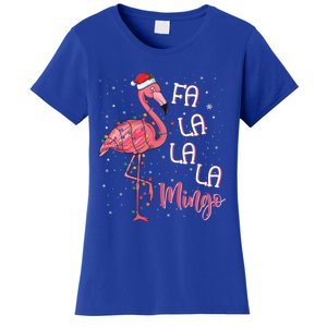 Fa La La Mingo Flamingo Christmas Tree Tropical Xmas Gift Women's T-Shirt