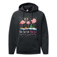 Fa La La La Mingo Flamingo Christmas Performance Fleece Hoodie